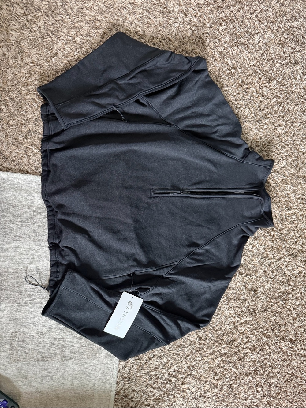 Athleta Black Half-Zip Sweatshirt